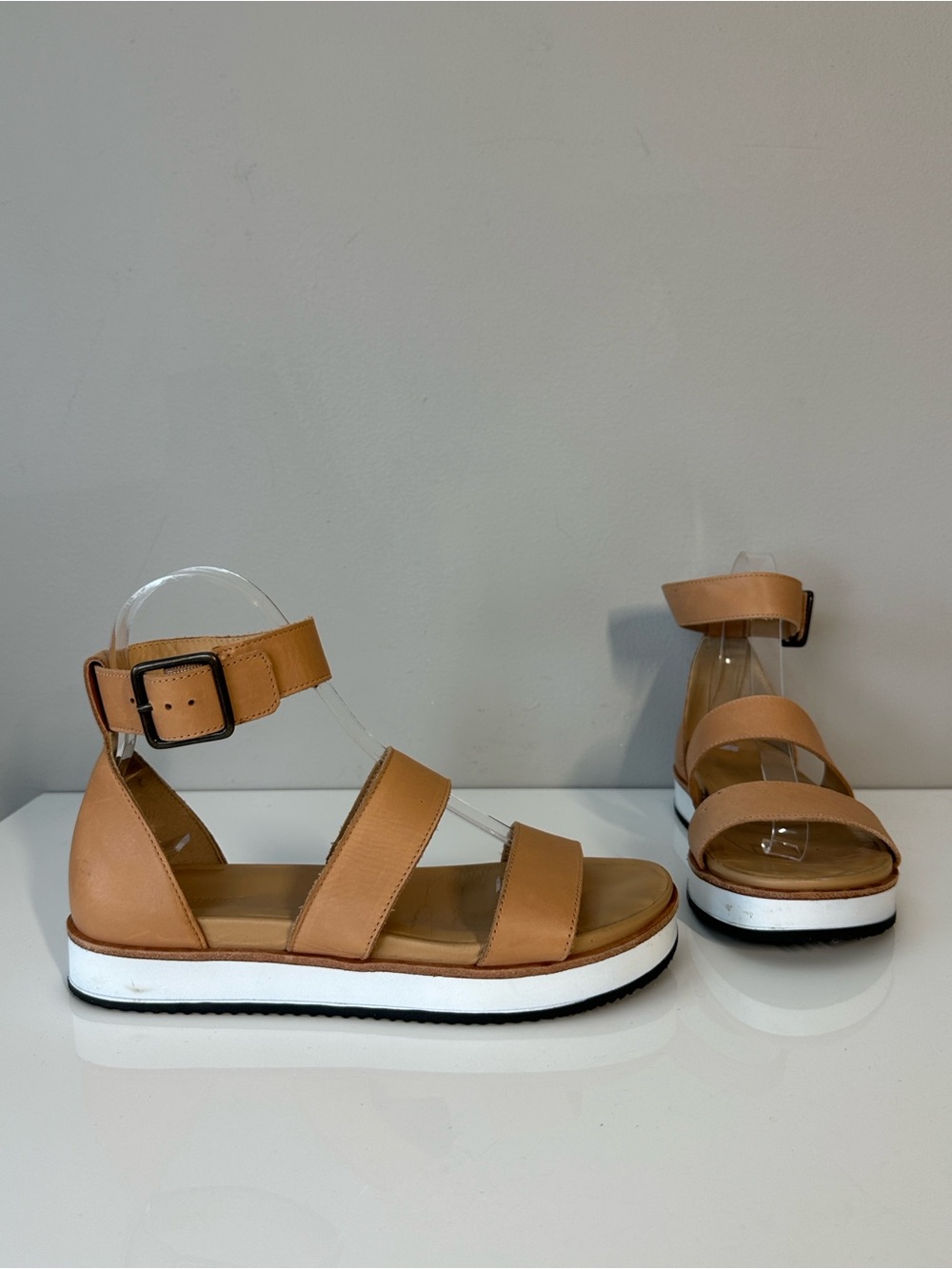 Soludos Cara City Sandals in Camel Size 6.5 Leather Bohemian Summer